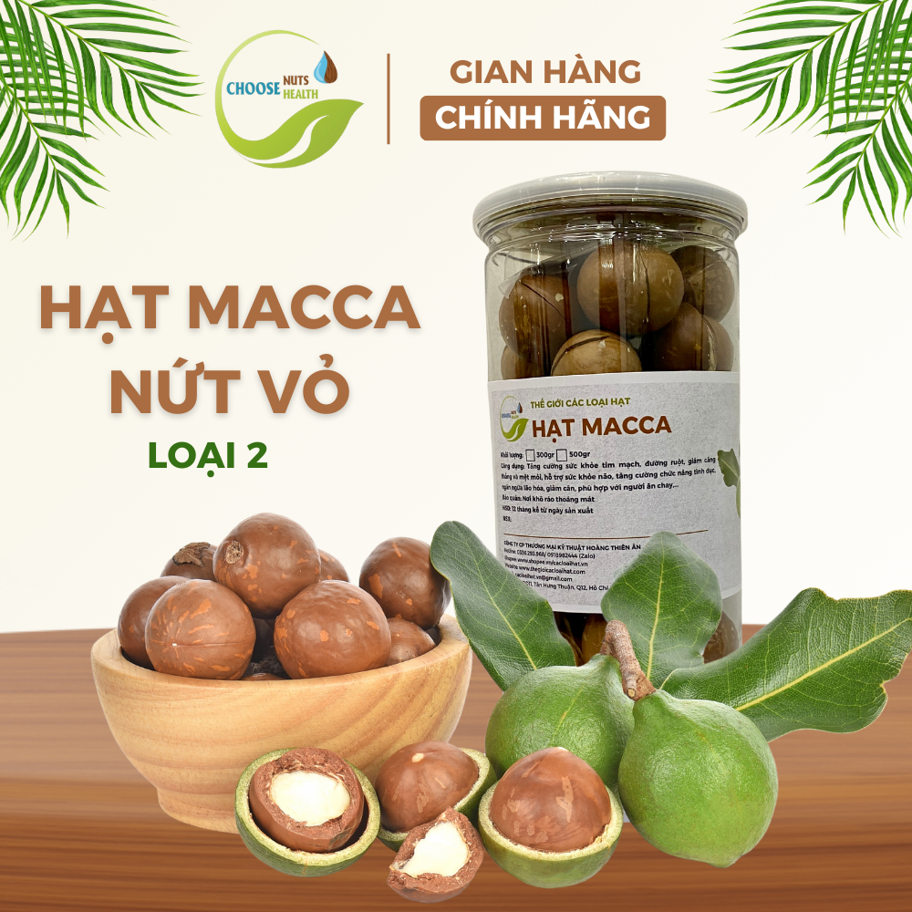 Hạt Macca Đắk Lắk Nứt Vỏ Loại 2 300gr (Size 2.3 - 2.5)