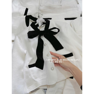 SET BỐ DẠ CỔ SEN VIỀN  + CHÂN VÁY