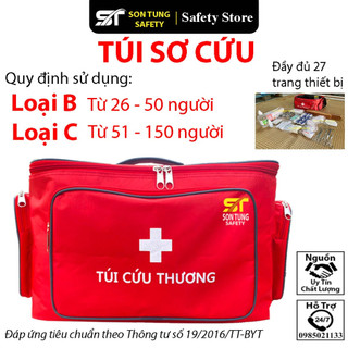 Túi cứu thương, túi sơ cứu loại b, loại c đầy đủ trang thiết bị theo thông tư số 19/2016/tt-byt