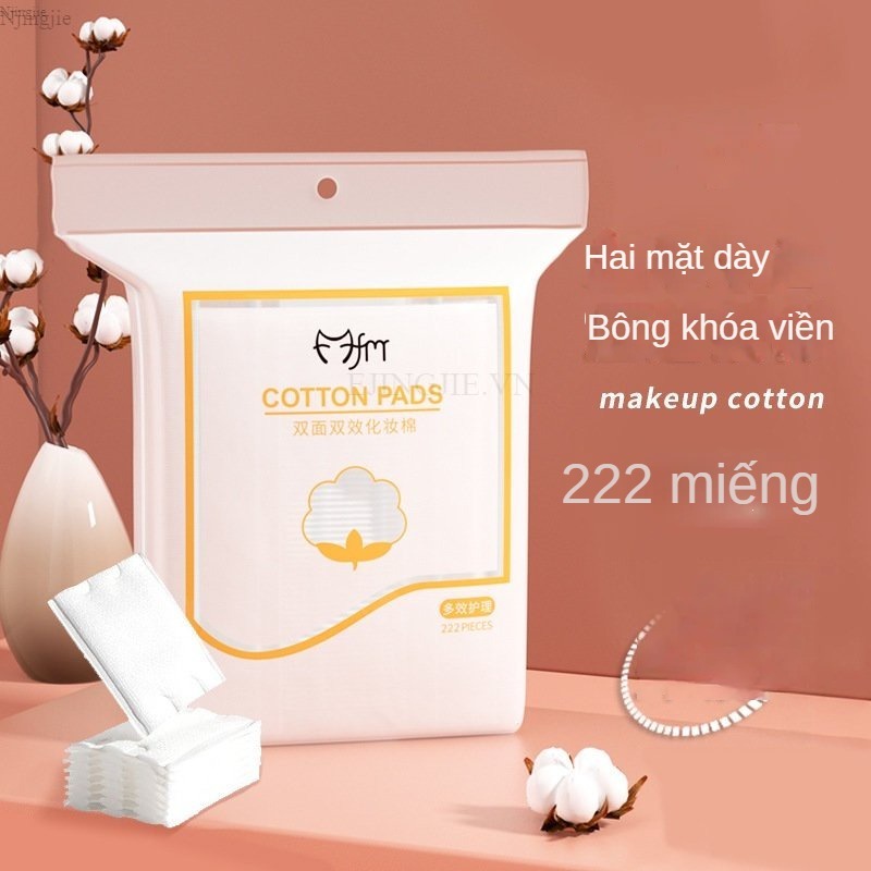 Bông Tẩy Trang Hai Mặt Hiệu Quả Gấp Đôi Dày Ba Lớp Giúp Nén Ướt Tiết Kiệm Nước Dùng Một Lần