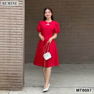 Đầm thiết kế cổ kiểu ngắn tay tùng xoè bemine mt8697