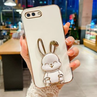 Ốp lưng oppo a3s oppo a1k oppo a12e mạ vuông 6d giá đỡ điện thoại gấp tai thỏ cho ốp oppo a3s oppo a1k oppo a12e