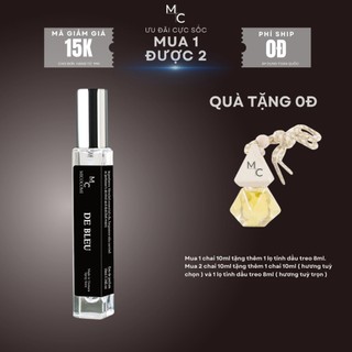 Tinh dầu nước hoa nam mini de bleu edp thơm lâu dạng xịt hương tươi mát sang trọng 10ml - micocomi