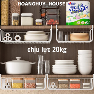 Giỏ treo dưới ngăn tủ giỏ treo nhà bếp, giá lưới sắt đựng đồ nhà bếp giỏ đựng đồ dưới bàn bằng sắt