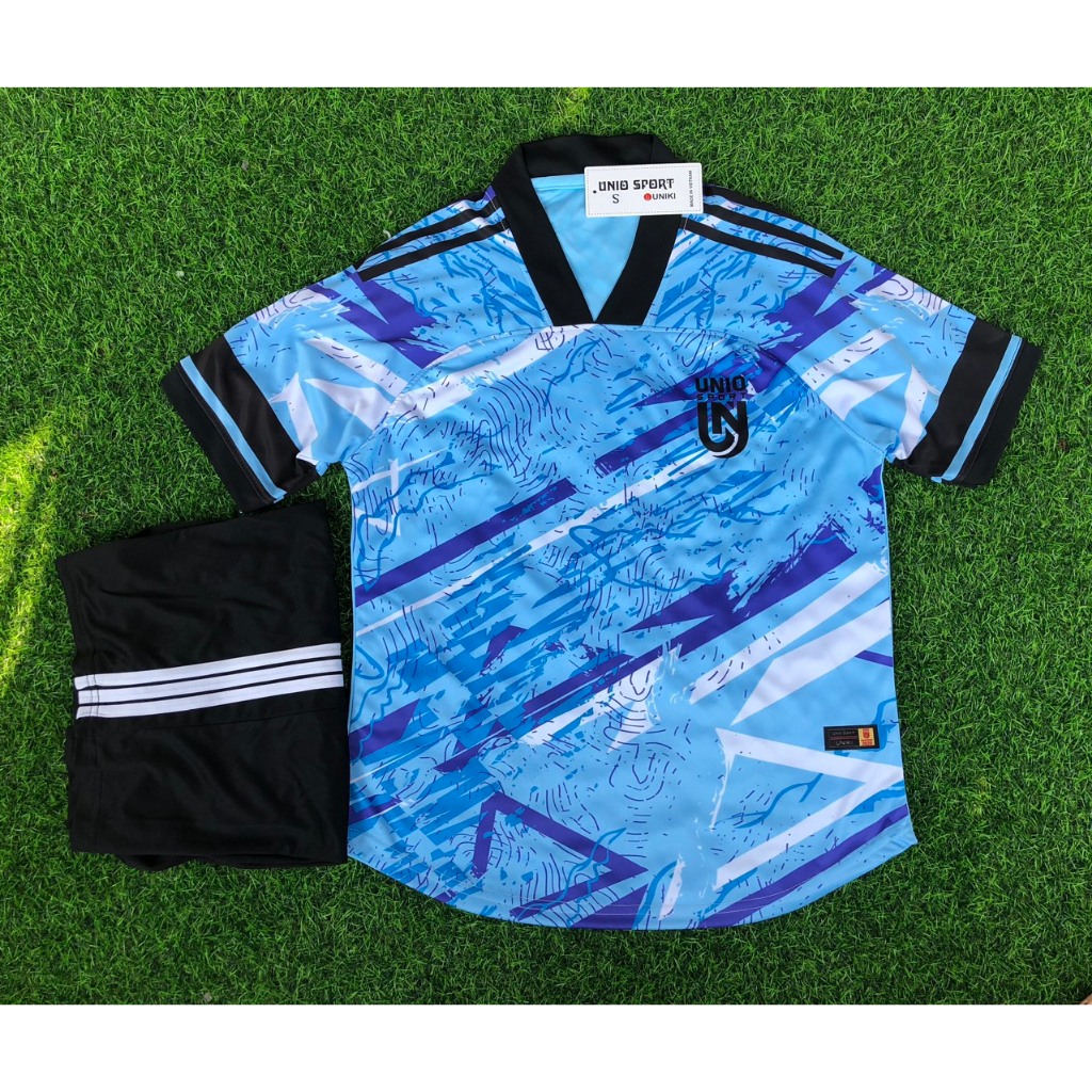IN TÊN - Bộ áo bóng đá Unio Vằn Xanh Dương mẫu mới siêu đẹp - chất thu