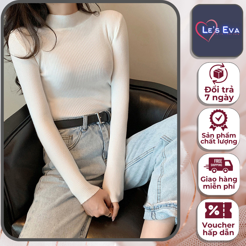 Áo Len Tăm Cổ 3 phân ôm body Giữ Nhiệt Cho Nữ, nhiều màu Cao Cấp AL01