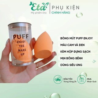 Bông mút tán nền Puff Enjoy kèm hộp thiếc cao cấp