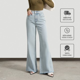 Quần Jeans Suông Nữ BUSY Jeans Cotton Không Co Giãn QJS