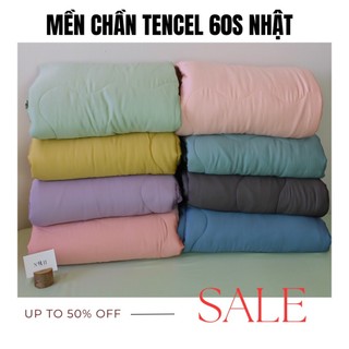 Chăn lẻ tencel trơn 60s nội địa nhật cao cấp