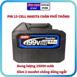 Pin 15 cell MAKITA 199V chân pin phổ thông, pin dự phòng cho máy cưa xích,máy cắt cỏ, máy khoan...