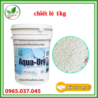 Bột khử khuẩn Clorin Aqua ORG hàng Ấn Độ. Sản phẩm xử lý nước hồ bơi, xử lý nước thải công nghiệp.Túi 1kg