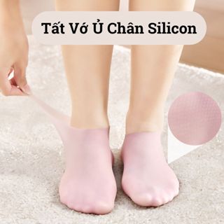  Vớ Ủ Kem Vớ Ủ Chân Bảo Vệ Gót Chân Chống Khô Da Nứt Nẻ Tất Ủ Chân Silicon Co Dãn Thoải Mái Chống Nước Chống Trơn Trượt 