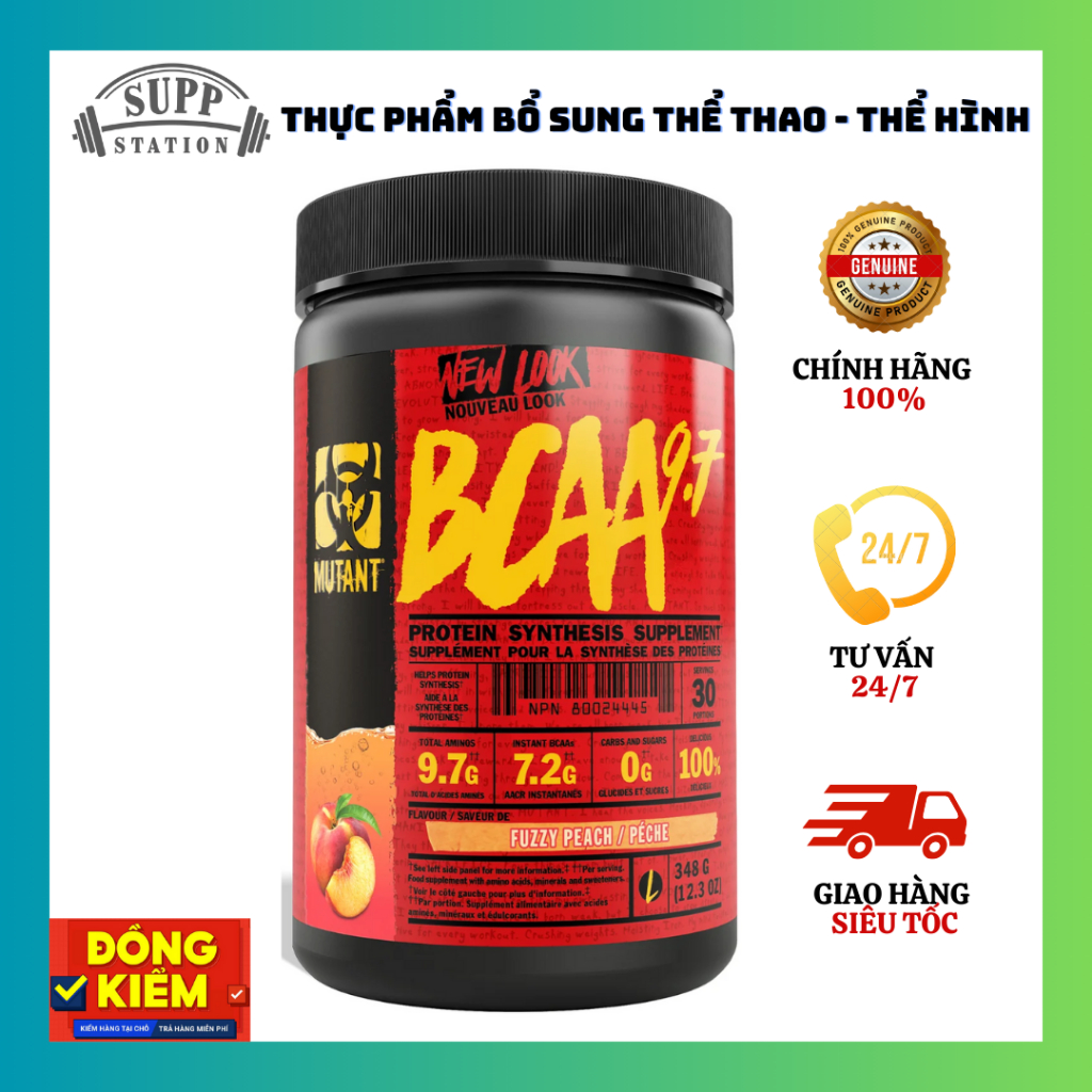 MUTANT BCAA 9.7 - 30 lần dùng - Tăng Sức Bền, Bổ Sung Amino acid Thiết Yếu, Hỗ Trợ Phục Hồi Cơ Bắp, 