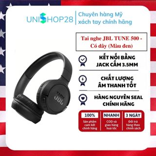 Tai nghe có dây JBL TUNE 500 Wired On-Ear Headphones (Màu đen) chính hãng Unishop28