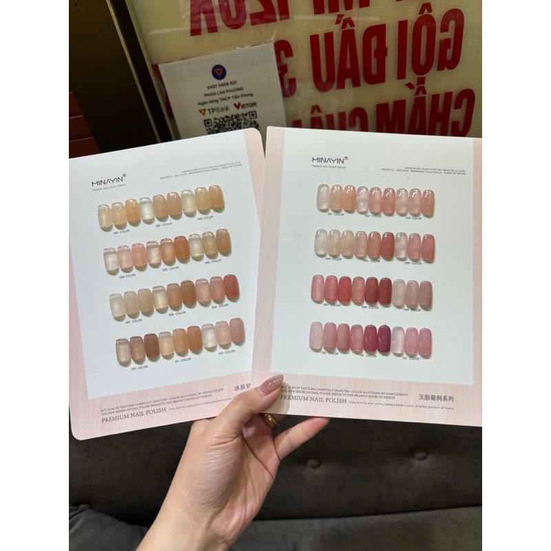 set sơn thạch 12 chai nâu trà + hồng nâu