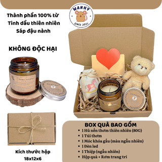 Set quà Nến Thơm sinh nhật cho nữ tặng kỷ niệm tình yêu, bạn gái người yêu độc lạ