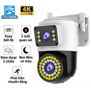 Camera yoosee wifi 2 mắt ngoài trời siêu nét quay đêm có màu, xoay 360°, đàm thoại 2 chiều – hàng chính hãng