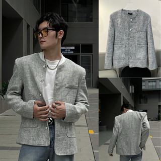 Áo khoác dạ cổ tròn cao cấp by zigzag | áo khoác dạ cao cấp kd03