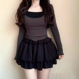 Váy hai tầng xoè bung xoã v0035