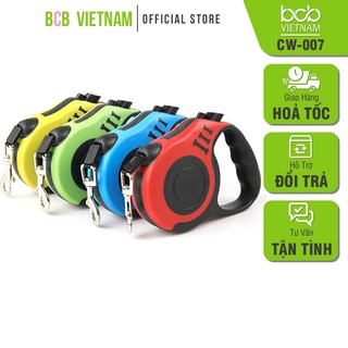 Bộ Dây Rút Có Nút Bấm Dụng Cụ Dắt Cún Đi Dạo Độ Dài 3 Mét Nhiều Màu CW-007