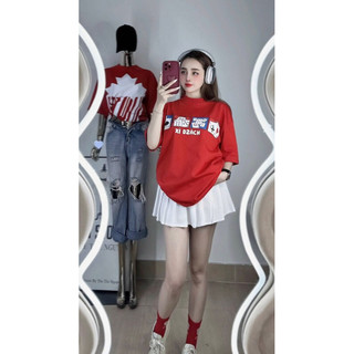 ( SẴN HCM ) ÁO THUN S/C ĐỎ NGÀY TẾT