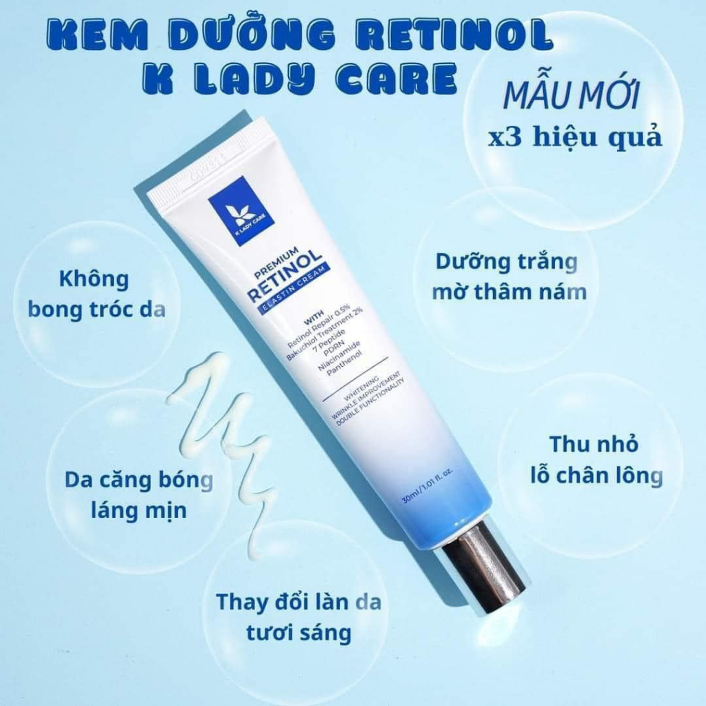 Kem dưỡng da Retinol K Lady care skin active / derm actif 30ml