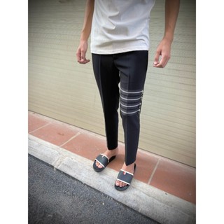 Quần âu nam thêu 4 viền khóa thêu