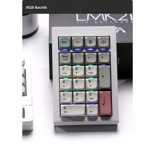 KIT Numpad Bàn Phím Cơ LMK21 (Led RGB, Nhôm CNC, Gasket Mount, 3 Mode, Hotswap, VIA)