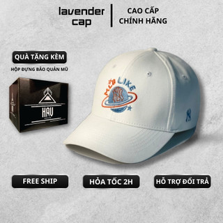 Nón kết mũ NY trắng logo trái đất thêu tinh tế Free size