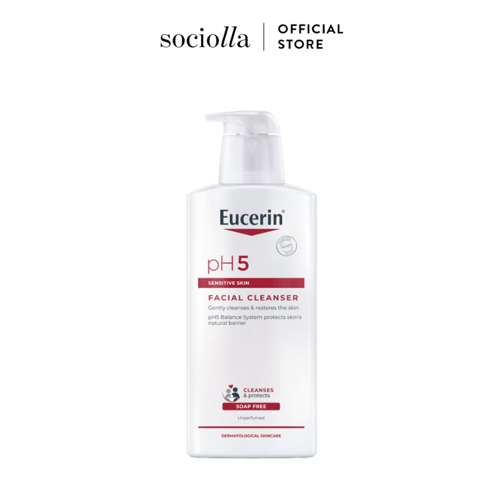 Sữa Rửa Mặt Dịu Nhẹ Cho Da Nhạy Cảm Eucerin pH5 Facial Cleanser For Sensitive Skin 400ml