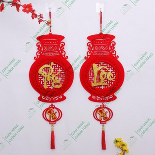Dây treo nhung đỏ tl39 dây treo bình hoa trang trí tết