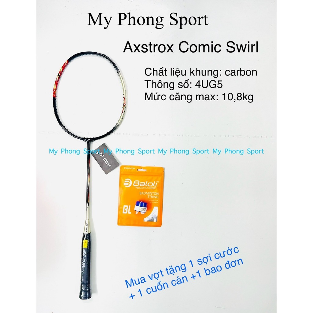 Vợt Cầu Lông  Yonex dành cho học sinh căng sẵn cước 10kg khung Carbon,mua vợt tặng cuốn cán,bao đựng vợt.