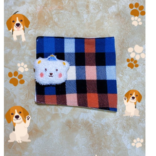 Bỉm tã vải caro gấu trắng cute dành cho chó mèo đực/ cún đực- tã sinh lý, quấn bụng