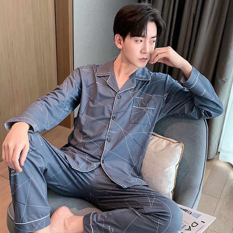Bộ đồ pijama nam chất cotton siêu mềm mịn dày ấm bigsize đến 95kg (Hàng Có Sẵn)
