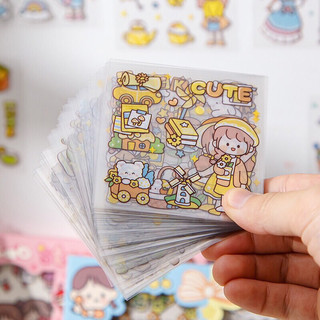 Lẻ 1 tấm sticker hình dán xinh xắn MIUSHOP dán sổ, bình nước, ốp điện thoại