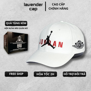 Nón kết mũ lưỡi trai Jordan trắng logo thêu tinh tế dành cho mọi lứa tuổi Free size