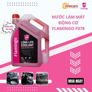 Nước làm mát động cơ ô tô Flamingo F078 dung tích 5 lít - Hàng phân phối chính thức cho xe hơi