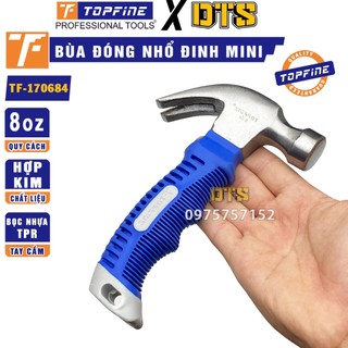 Búa lùn đúc thép nguyên khối top fine | búa nhổ đinh mini 250g, đóng đinh, tay cầm bọc tpr chống trượt tf-170684