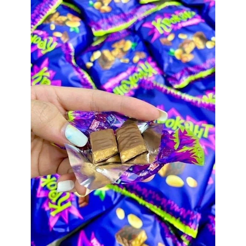 Kẹo socola Nga tím gói 500g bản Tiếng Trung