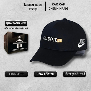 Nón kết Mũ lưỡi trai Just Do It đen logo thêu trắng tinh tế Free size
