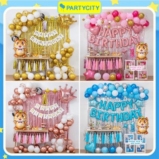[Combo 2 rèm + Tặng bóng số tuổi] Set Trang Trí Sinh Nhật, Full Bộ Bóng Bay Trang Trí Sinh Nhật Cho Bé Trai Bé Gái