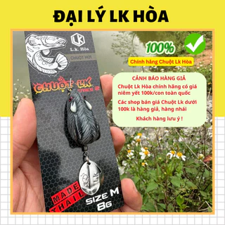 Mồi câu lure Chuột Lk Hòa chính hãng siêu nhạy thiết kế dòng cao su xịn, 2 thìa action mạnh