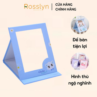 Gương Gấp Để Bàn 15X21cm Họa Tiết Hoạt Hình Đa Dạng Mới Lạ Rosslyn Cosmetic QT194