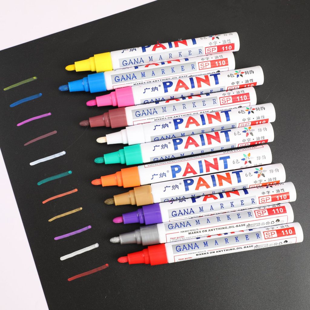Bút Sơn Grafity 12 màu [ Paint Gana Marker ] Guanna , Leto SP 110 Kẽ mô hình , đánh dấu lốp xe