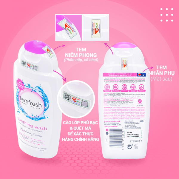 Combo Ngăn Ngừa Các Vấn Đề Phụ Khoa, DDVS Femfresh Soothing Wash & Xịt Thơm Mát Femfresh Deodorant Spray 125ml