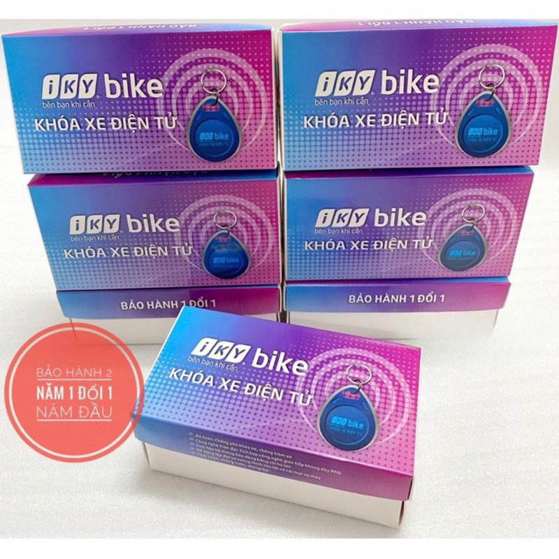 Khóa Chống Trộm Xe Máy, Ổ Khoá Xe Máy Thẻ Từ Thông Minh iky bike bảo hành 12 tháng
