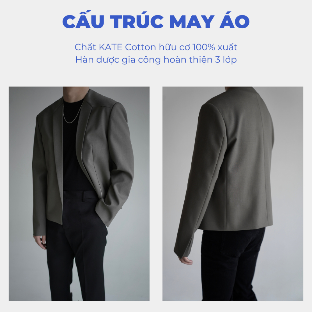 Áo Khoác Blazer Nam ORICANO Form Rộng Dài Tay, Vest Nam Hàn Quốc Độn Vai Đứng Form Unisex Basic Chất Flannel Hàn Cao Cấp