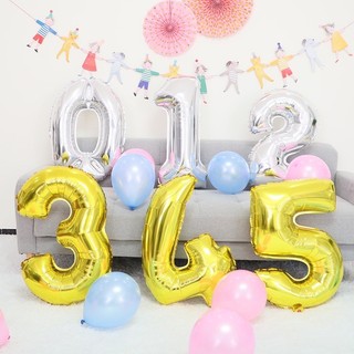 Bóng số tuổi, bóng tuổi nhiều màu trang trí sinh nhật cho bé party, phụ kiện Monparty