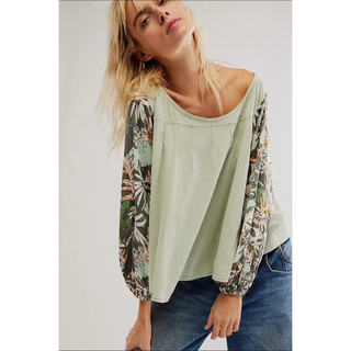 Áo phối tay lụa Free People xuất xịn