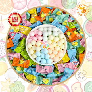 [MIX VỊ] Kẹo Ngậm Trái Cây Không Đường Vitamin C Thơm Miệng Mát Lạnh - Bịch Lớn Siêu Rẻ